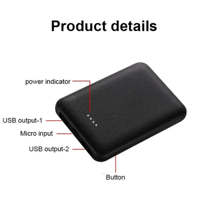 Portable Mini Power Bank 6000/10000Mah Power Banks Mini Powerbank Usb Chargers for Mobile Phone