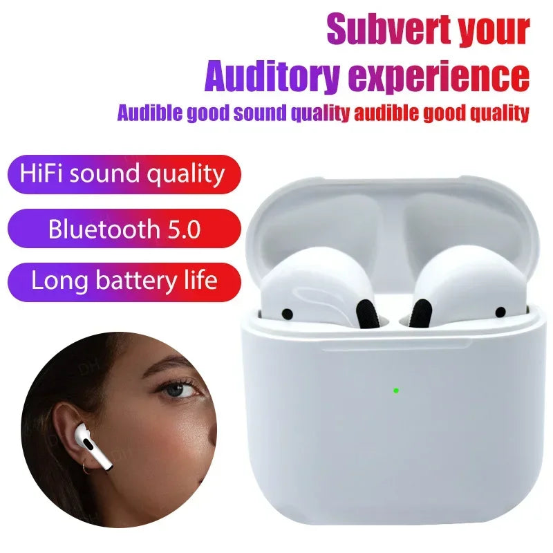 TWS  Pro4  Bluetooth Earphones Wireless Headphones Mini Sports Headset Earbuds Music Earpieces For iPhone Xiaomi Huawei Redmi