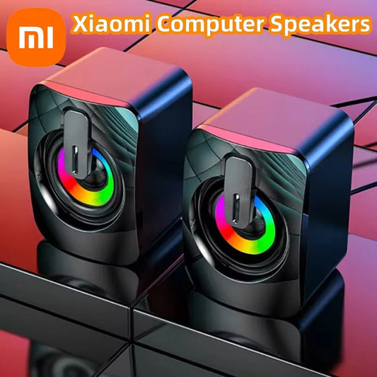 Xiaomi Computer Speakers PC Sound Box HiFi Stereo Microphone USB Wired Speaker With Led Light Stereoscopic Surround Sound Effect