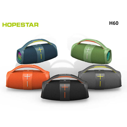 HOPESTAR 40W High Power Boombox Speakers Portable Bluetooth Super Subwoofer Player Powerful Loudspeaker Column Audio Center H60